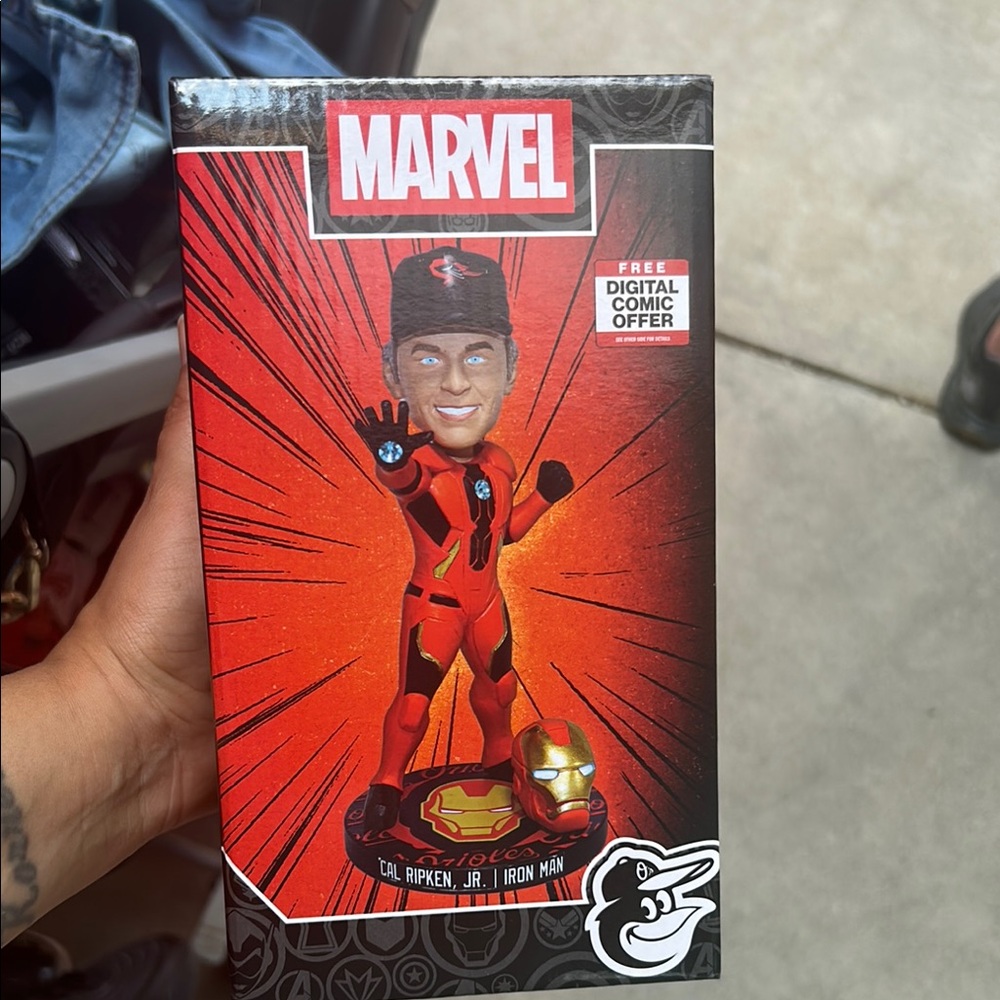 Orioles Marvel Iron Man Bobblehead with Red and Black Suit